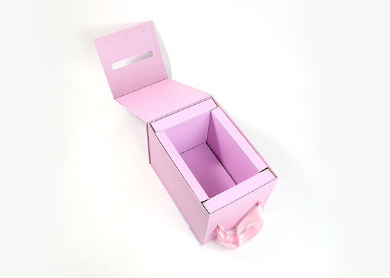 Pink Candle Packaging Box Kraft Paper 2.5mm Thickness For Glass Cover