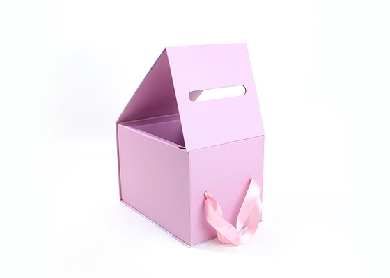 Pink Candle Packaging Box Kraft Paper 2.5mm Thickness For Glass Cover