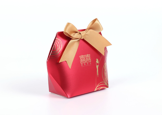 Printed Logo Gift Packing Paper Bags , Luxury Wedding Paper Bag 0.6mm Thickness