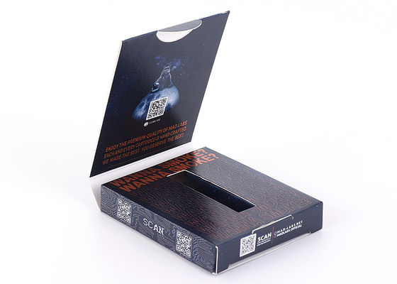 Blue Refined Cannabis Box Packaging Live Resin Customized CBD Oil Box