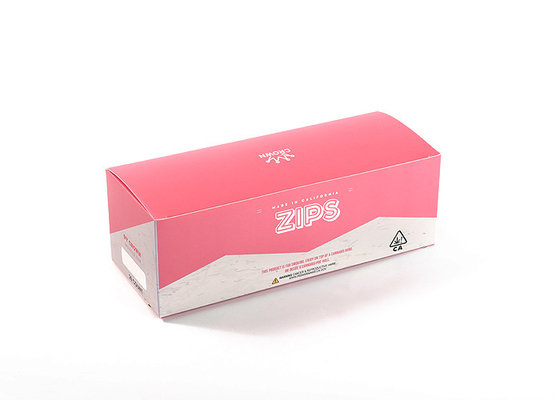 Custom Logo Foldable Decorative Boxes Full Color Pink Paper Box For Zips