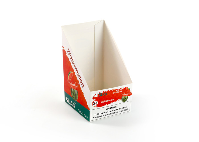 Cutomized Paper Cardboard Product Display Stand , Snack Food Boxes 0.35mm Thickness